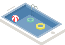 Piscina in uno smartphone