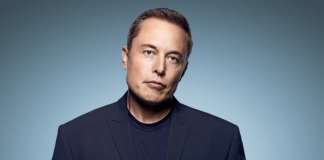 ritratto a mezzo busto di Elon Musk