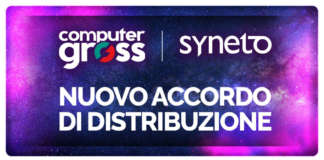 sfondo viola che riporta loghi di computer gross e syneto